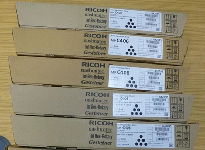 Ricoh MPC 406 Black Toner x 5  842095 *GENUINE RICOH TONER * Mpc306/307/406/407 - Image 1 of 3