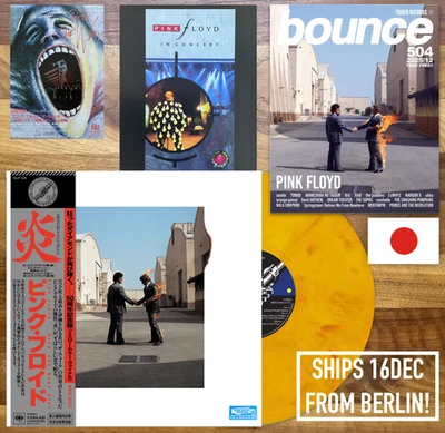 JAPAN YELLOW VINYL WITH OBI WISH YOU WERE HERE 50 +MAG+ PROMO FLYER PINK FLOYD - Image 1 of 4