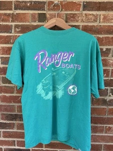 Vintage 90s Ranger Boats Tesl T-Shirt MADE IN USA - Picture 1 of 7