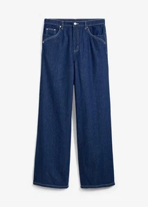 Neu Wide-Leg-Jeans Mid Waist Bequembund Full Length Gr. 44 Nachtblau Damen Pants - Bild 1 von 1