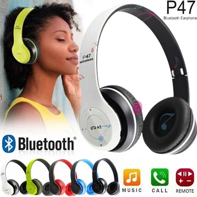 Wireless Bluetooth 5.1 Headphones Noise Cancelling Over-Ear Stereo Earphones