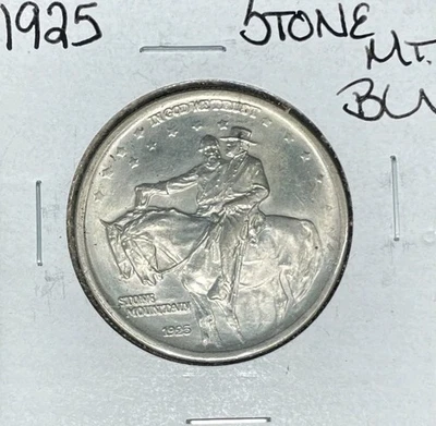 1925 STONE MT, COMMEMORATIVE SILVER HALF DOLLAR ~ BU ~NICE LOOKING COIN~ - Image 1 of 2