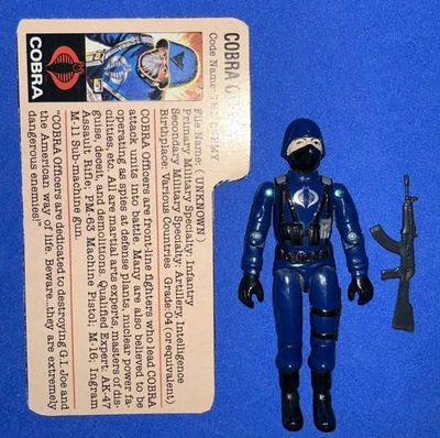 G.I. 1983 JOE Cobra Oficial Completo Con Tarjeta De Archivo ARAH Gi Joe Lote Foto 1 de 4