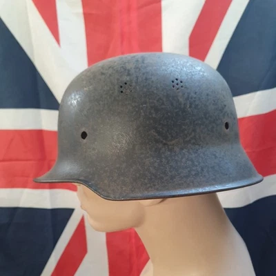 German WW2  Civil Defense Helmet project solid shell. police or home guard. 2 - Image 1 of 4