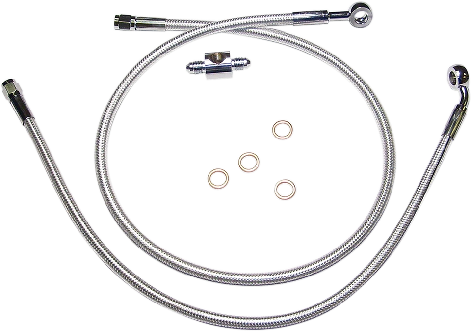Kit de línea de freno trasero trenzado Magnum 3609A Chromite II 90-99 Softail Fat Boy FLSTF Foto 1 de 2