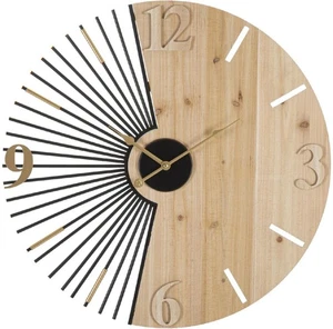 Orologio da parete Mauro Ferretti Wordy Ø 60x3,5 cm nero naturale - Foto 1 di 6