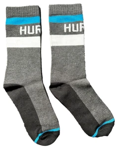 Hurley, Boys Single Pack, Active Everyday Crew Socks, Blue-Gray, Size 5Y-7Y - Picture 1 of 2