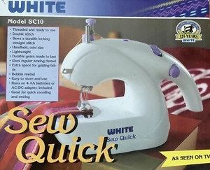 White Sew Quick Model SC10 Nähmaschine wie im TV + Bedienungsanleitung - Bild 1 von 4