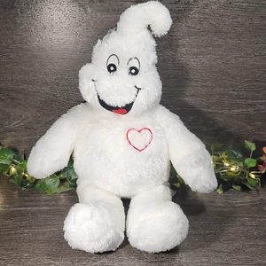 Build A Bear Boorific White Ghost 20” Plush Glow In The Dark Heart & Eyes - Picture 1 of 5