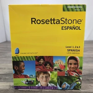 Rosetta Stone Spanish Latin America Levels 1-3 V3 CD Set – No Headset - Learning - Afbeelding 1 van 7