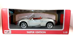 MAISTO SUPER EDITION - PORSCHE BOXTER, 1:18, silber, OVP, neuw. Vitrinenmodell - Picture 1 of 6
