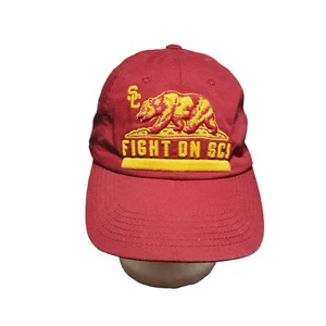 USC Embroidered Hat Fight On California Grizzly Bear Authentic Apparel - Picture 1 of 9