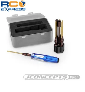 JConcepts 1/4 Hex Driver Wrench Set W/ Storage Base - 7pc JCO2457 - Picture 1 of 1