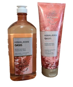 Bath & Body Works Aromaterapia Lavaggio Schiuma Bagno Crema Set Lotto 2 HIMALAYAN OASIS - Foto 1 di 8