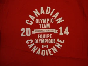 Canadian Canada Olympic Team 2014 Winter Games Red T Shirt M - Picture 1 of 2