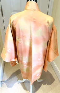 UNUSED Ladies' Japanese Shaded Peach Floral Spring Kimono Haori Jacket 12-14 - Picture 1 of 21