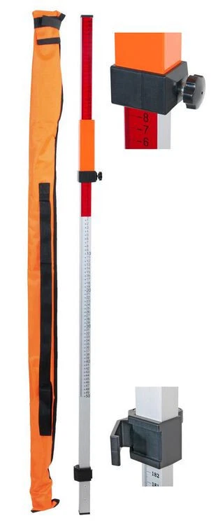 Nedo Flexilatte Laserlatte Messlatte Set inkl. Schlitten + Hülle