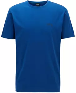 HUGO BOSS Regular Fit Tee T-Shirt with Curved Logo Royal Blue S/M/L/XL/XXL/3XL - Picture 1 of 4