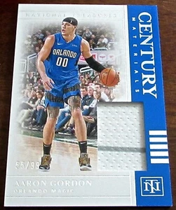 Panini National Treasures 2019-20 Aaron Gordon ""Materiales del siglo"" reliquia/99 - Imagen 1 de 2