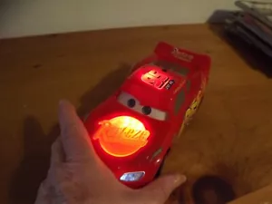 Disney Pixar Cars FAST TALKIN' LIGHTNING MCQUEEN TOY CAR Talks & MOVES LIGHT UP - Picture 1 of 9