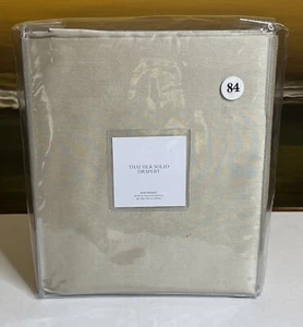 Restoration Hardware Thai Silk Solid Drapery RP 50"W x 84"L Sand NEW $350 - Picture 1 of 12
