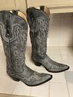 Corral collector's Siver Studded Western Cowgirl Boots size 10 M