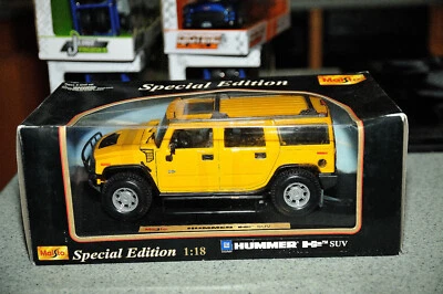 Maisto Special Edition GM HUMMER Hard Top Civilian SUV Yellow  1:18 2003 NIB - Image 1 of 2