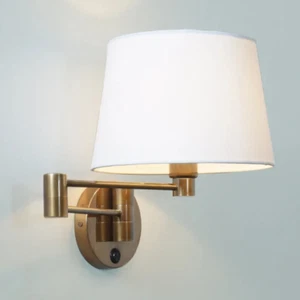 Swing Arm Articulated Wall Lamp - Beside Handmade Brass Wall Sconce - Lamp Fixt - Picture 1 of 7