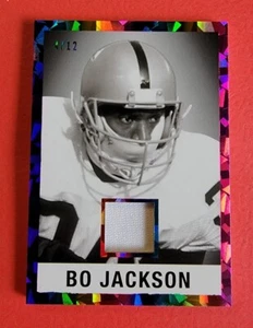 BO JACKSON GAME USED JERSEY CARD #d4/12 2022 LEAF RAIDERS ROYALS 60 MEMORABILIA - Picture 1 of 3