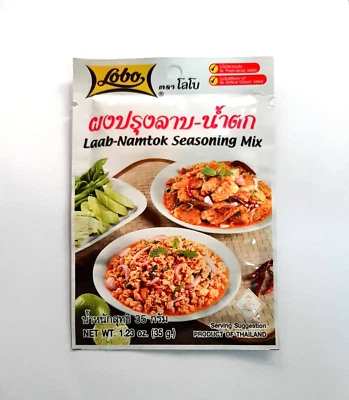 10xLOBO Laab comida tailandesa tempero receita Namtok autêntica comida herbal tailandesa 35G. - Imagem 1 de 4