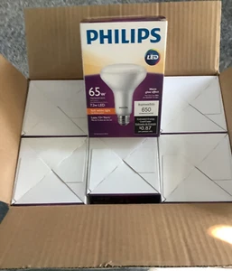 Philips Warm Glow 65W 7.2W Soft White Dimmable LED Light Bulb BR30 Box Of 6 - Picture 1 of 5