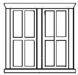 Alexander Scale 2505 HO scale Dbl 4-pane window 4 - Picture 1 of 1