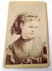 1870's-80's CDV Young Girl in Dressy Dress & Jewelry by Richardson, Brooklyn