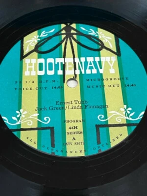 HOOTENAVY Ernest Tubb / Jack Green / Linda FLanagan RARE radio prog  Navy LP - Image 1 of 2