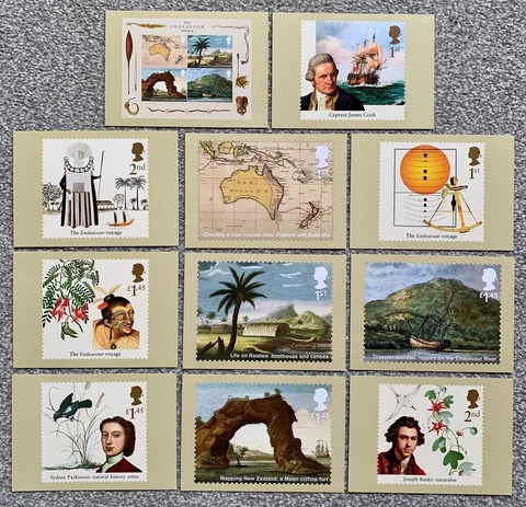 PHQ stamp postcards 2018  CAPTAIN COOK ENDEAVOUR VOYAGE Cover