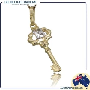 Yellow Gold 18th BIRTHDAY KEY CHARM Guaranteed Genuine 9ct / 9k Real Gold - Picture 1 of 11