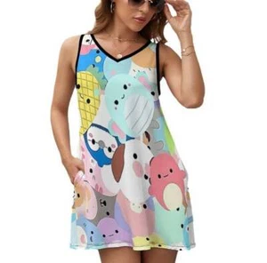 Squishmallows Chaotic Frenzy Cute Squishmallow Square Neck Dress Sweet Summer - Picture 1 of 3