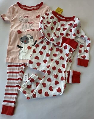 Koala Kids Baby Girl 24 Month Valentine’s Day 4 Piece Pajama Set NWT - Image 1 of 4