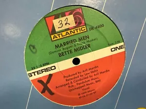 BETTE MIDLER married men bang you're dead 12" 1979 Atlantic dk4800 disco promo - Picture 1 of 2