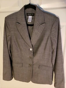 Jones New York Women's 8 Lined- Business Jacket Blazer Grey Stripe Retail $200+ - Picture 1 of 6