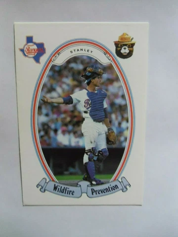 1988-TEXAS RANGERS-Smokey-Wildlife Prevention-#5-Mike Stanley-POSTCARD Cover