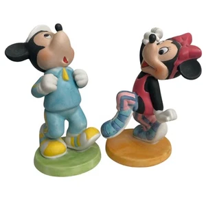 Vintage Disney Minnie Mickey Mouse Jogging Workout Aerobic Keramik Figuren - Bild 1 von 13