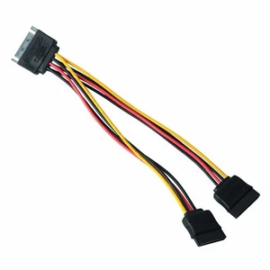 SATA Power Splitter Kabel Adapter SATA Power Y ein Stecker auf 2 Buchsen. - Bild 1 von 3