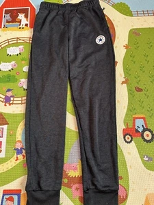 Converse All Star Girls dark Gray  Jogger gym Pants size 12 13 large L - Picture 1 of 4