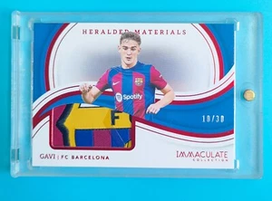 2023-24 Panini Immaculate Barcelona Gavi  Heralded Logo Patch 10/30 - Picture 1 of 2