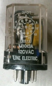 LINE ELECTRIC MKH3A ELECTROMAGNETIC 11 PIN RELAY 120VAC -FREE SHIPPING - Picture 1 of 2