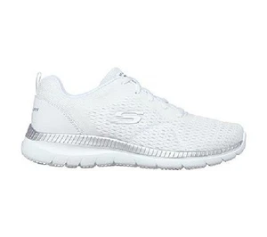 Skechers Bountiful Bianche Scarpe Donna Leggere in Tessuto Memory Foam Sportive - Foto 1 di 6