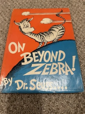 Dr. Seuss 1955 Vintage On Beyond Zebra Hardback Book, Random House, W Dust Cover Foto 1 de 4