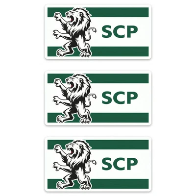 Pegatinas Sporting CP León - Diseño SCP Verde y Blanco, Juego de 3 Foto 1 de 2