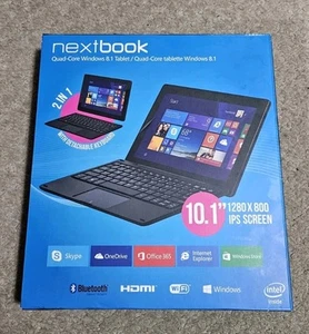 Nextbook Quad-core Windows 8.1 Tablet. 1280 x 800 IPS 10.1 Inch Screen Keyboard - Picture 1 of 13